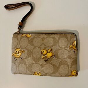 Coach Wristlet with Tossed Chick Print
